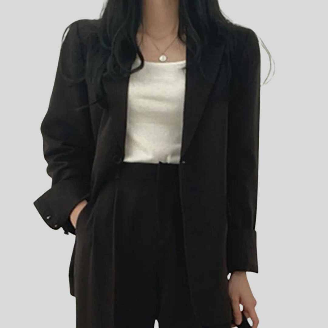 Margaret | Women’s Tailored Suit Set with Long Blazer