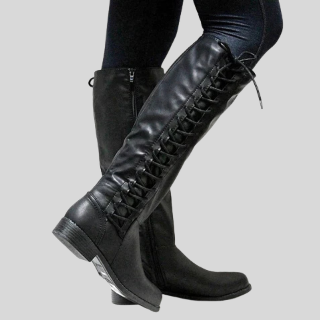 Taylor | Women’s Knee High Boots With Lace Up