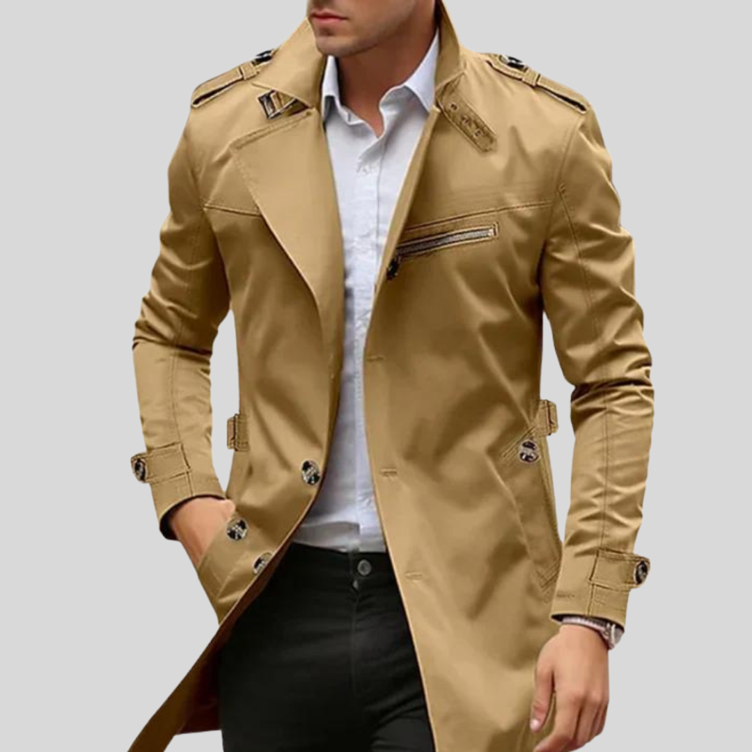Henry | Slim Fit Double Breasted Trench Coat Men