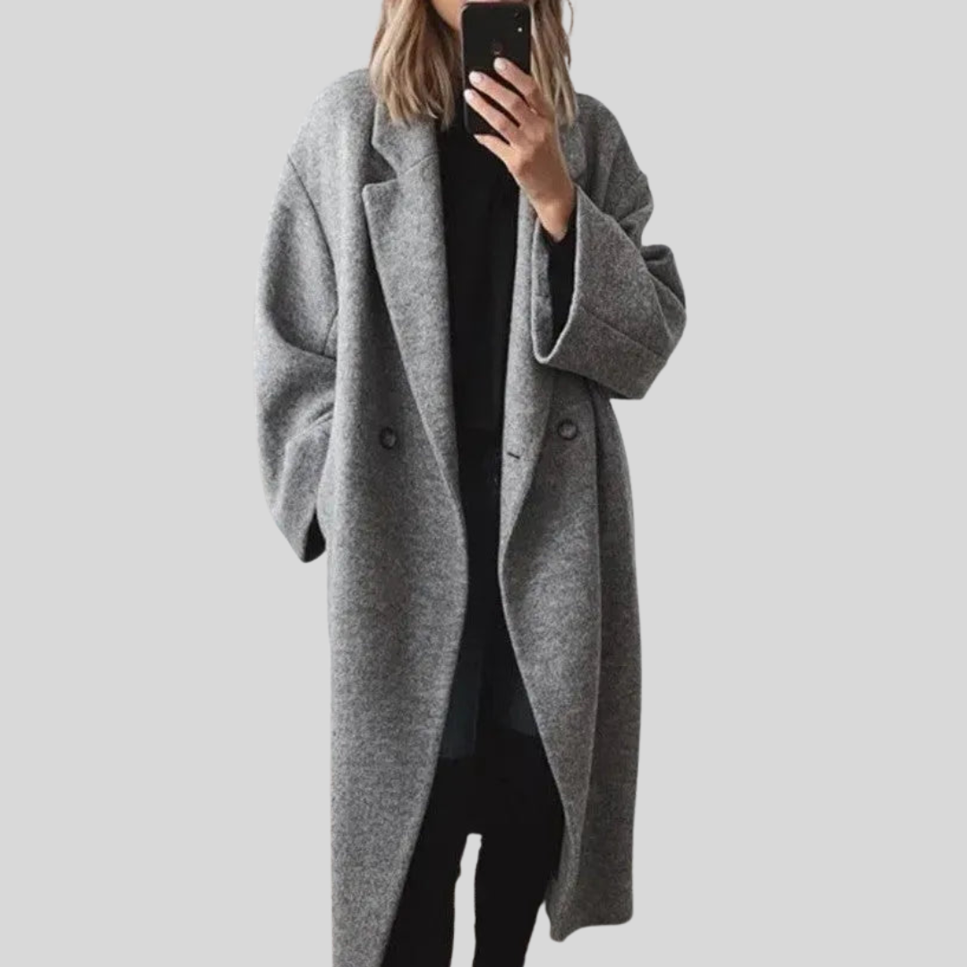 Ella | Women’s Elegant Oversized Button-Down Coat