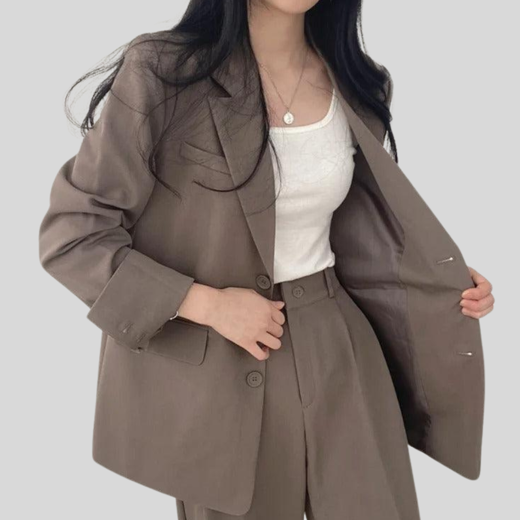 Margaret | Women’s Tailored Suit Set with Long Blazer