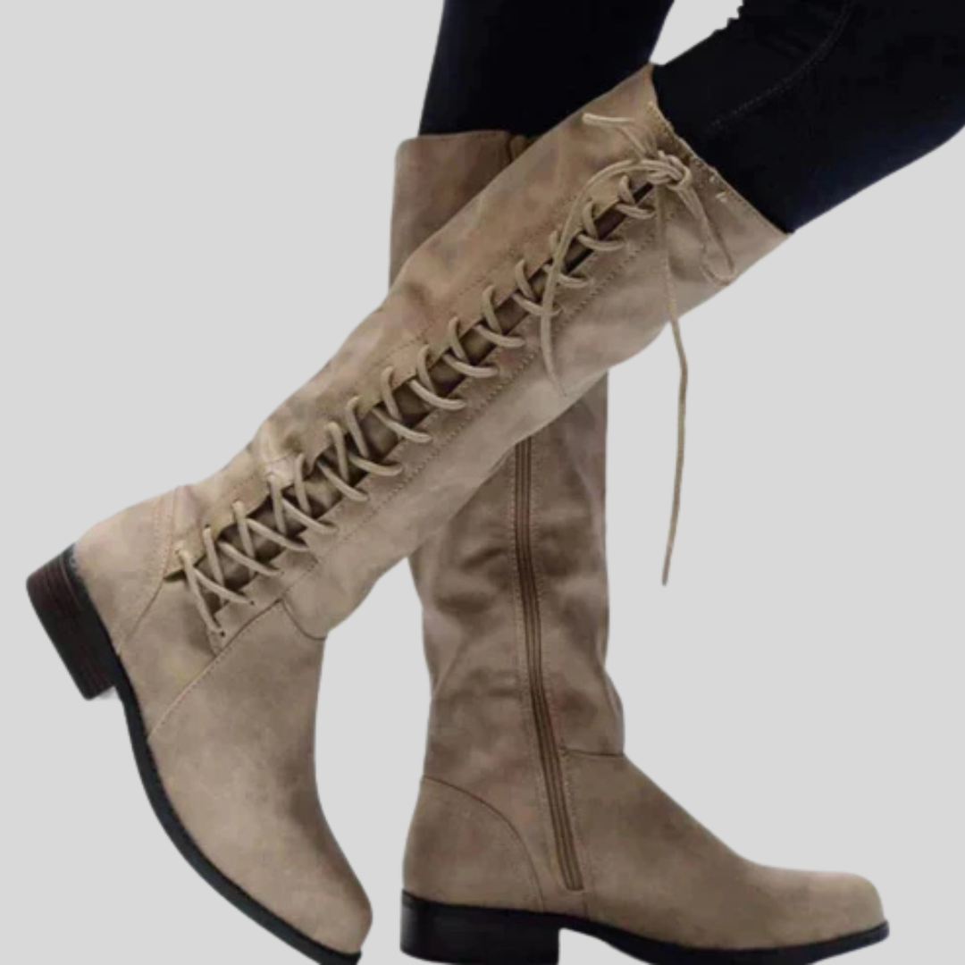 Taylor | Women’s Knee High Boots With Lace Up