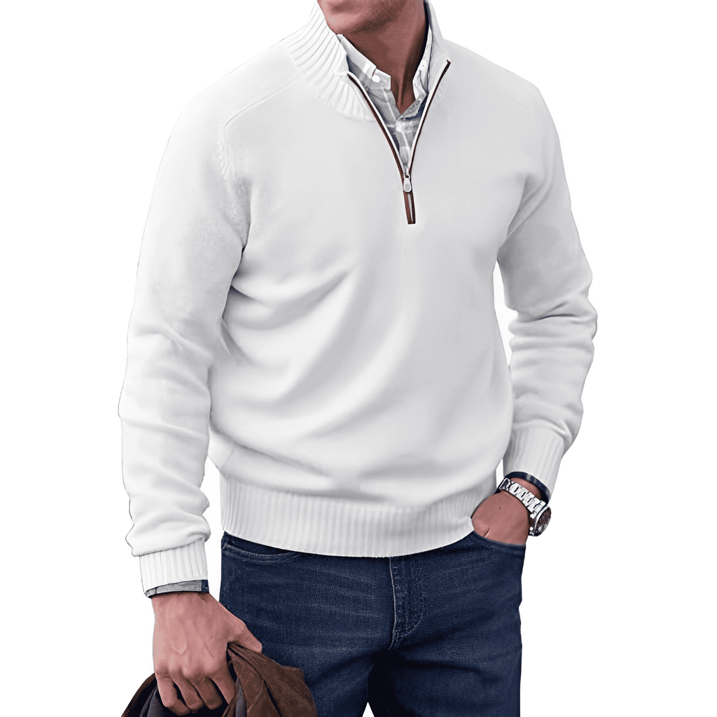 Nathan | Men’s Knitted Half-Zip Pullover Jumper