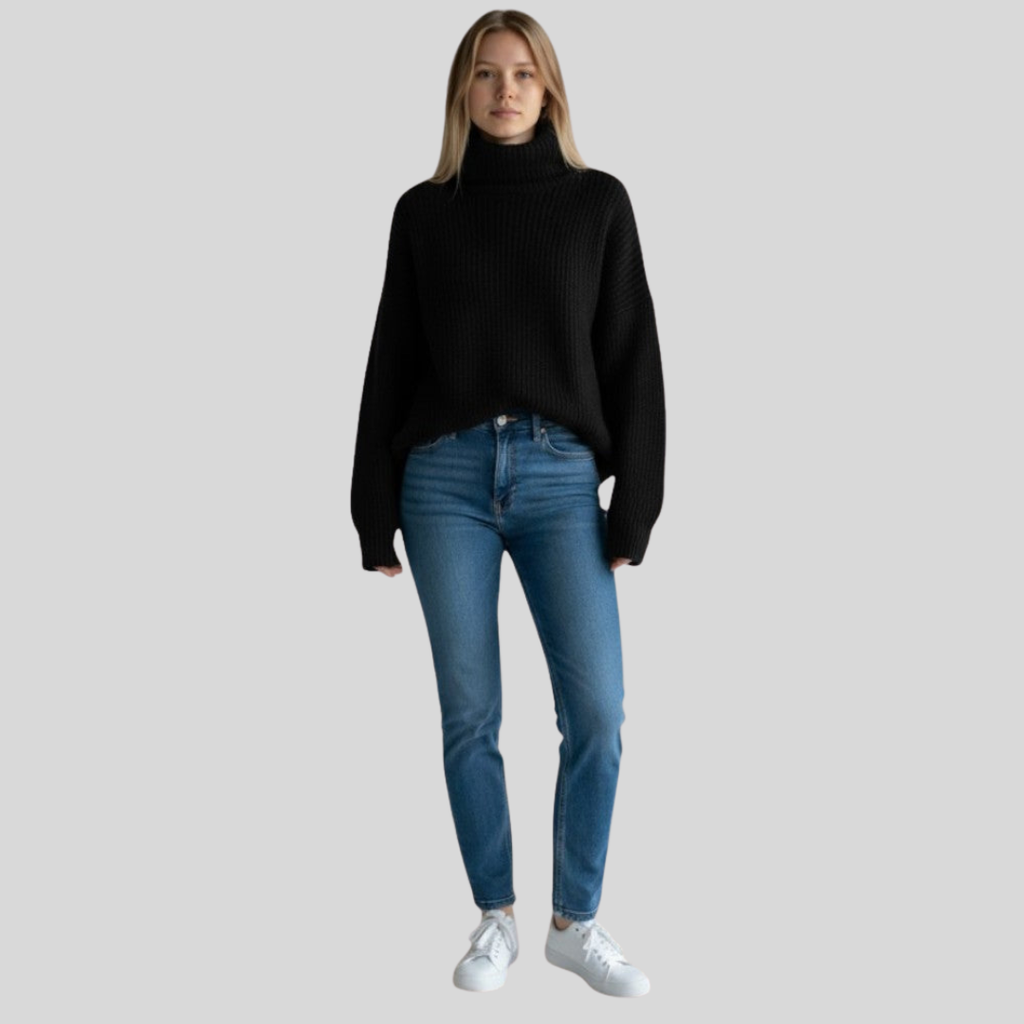 Emily | Women’s Modern Relaxed Fit Winter Turtlenecks Sweater