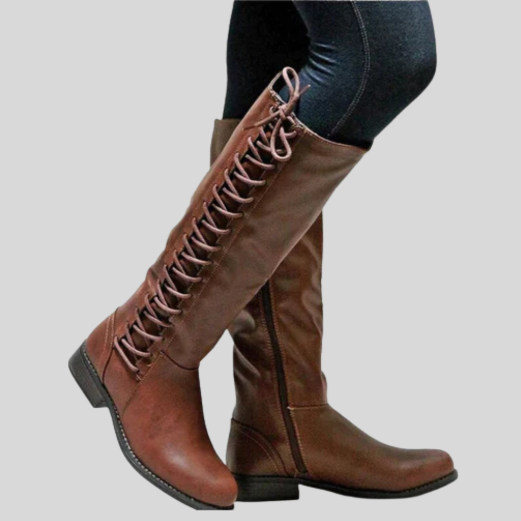 Taylor | Women’s Knee High Boots With Lace Up