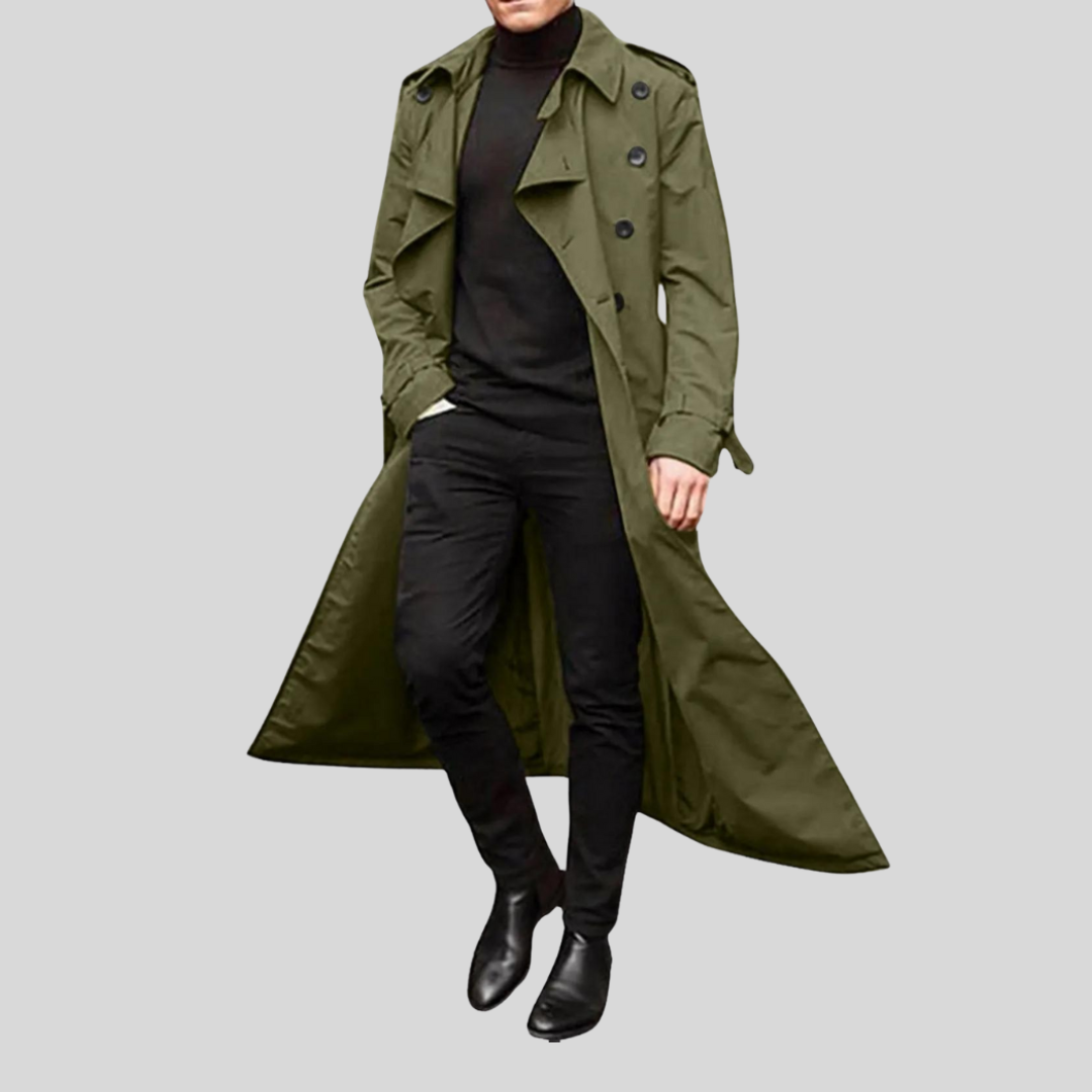 Cody | Men’s Vintage Inspired Long Trench Coat