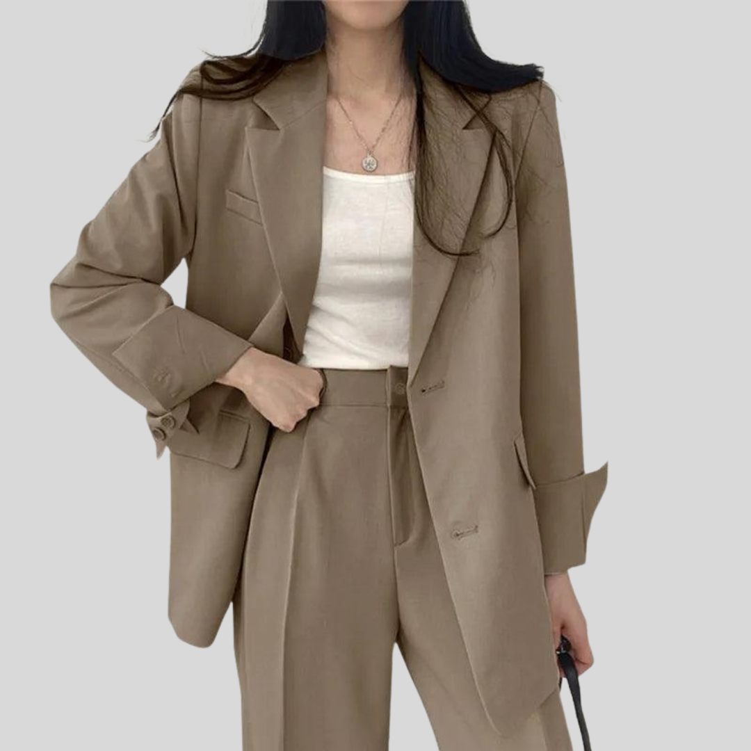 Margaret | Women’s Tailored Suit Set with Long Blazer