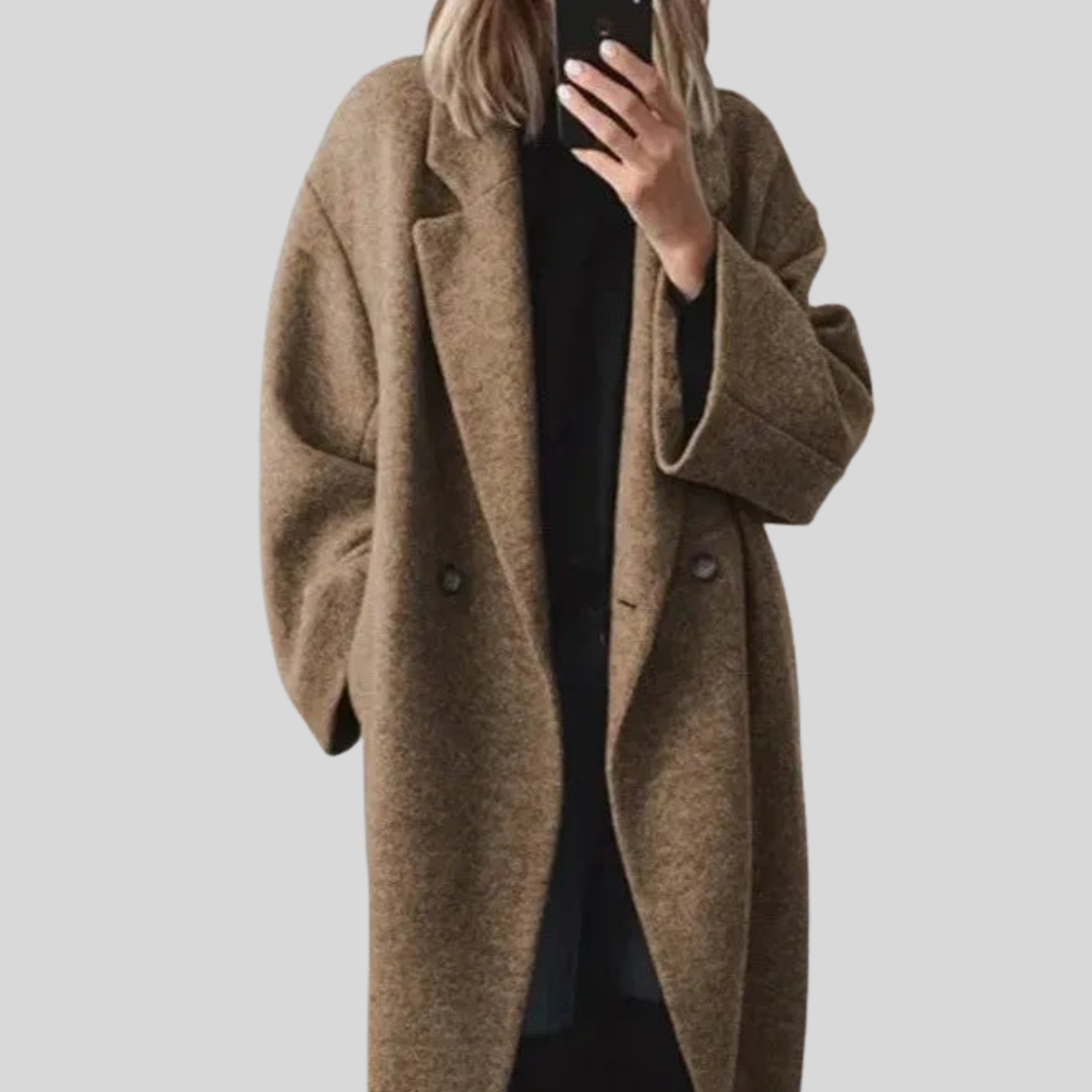 Ella | Women’s Elegant Oversized Button-Down Coat