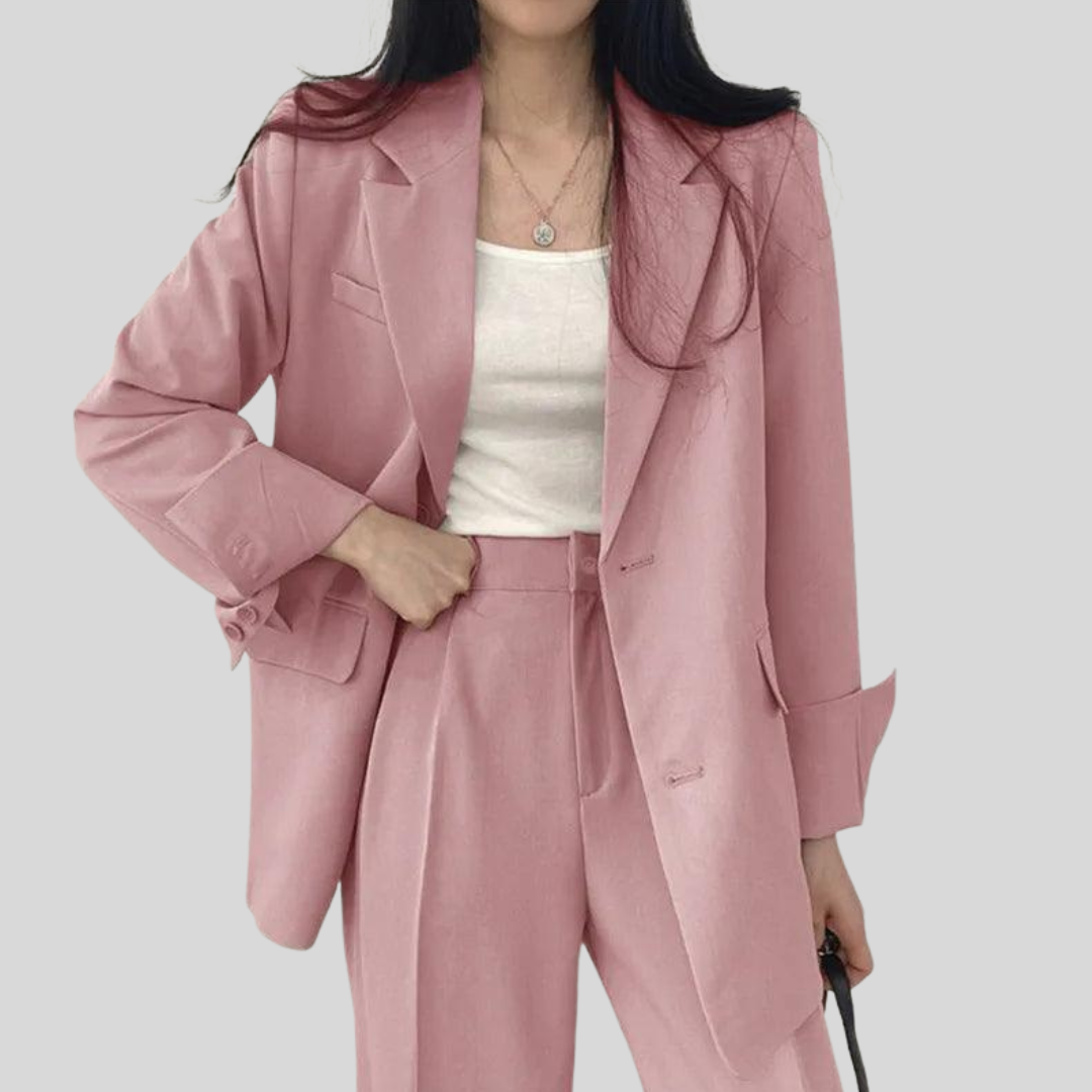 Margaret | Women’s Tailored Suit Set with Long Blazer