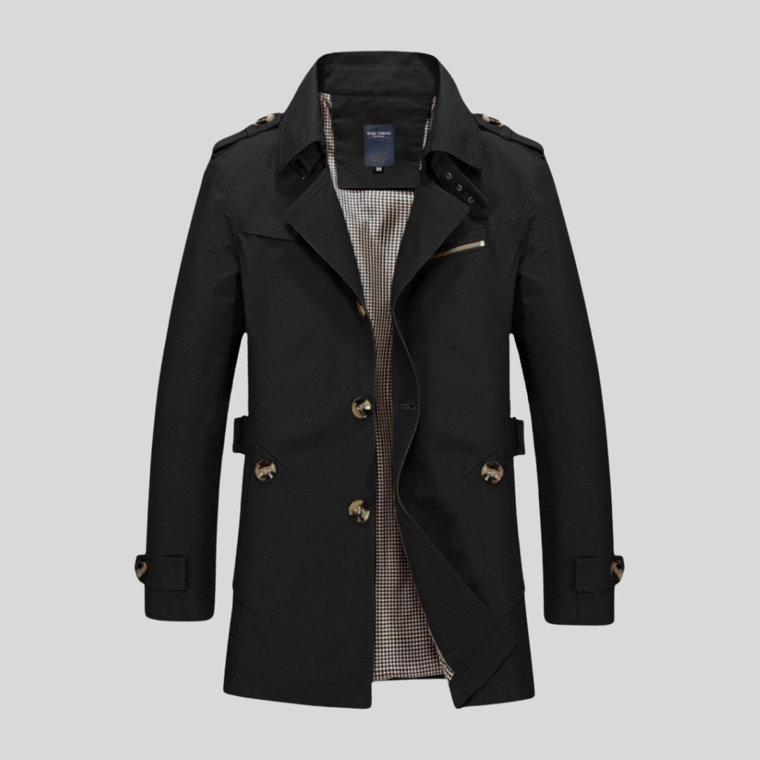 Henry | Slim Fit Double Breasted Trench Coat Men