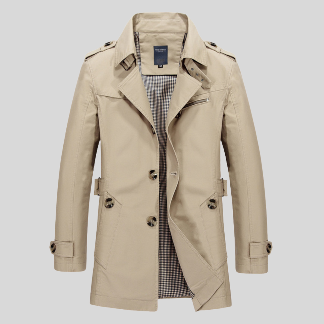 Henry | Slim Fit Double Breasted Trench Coat Men