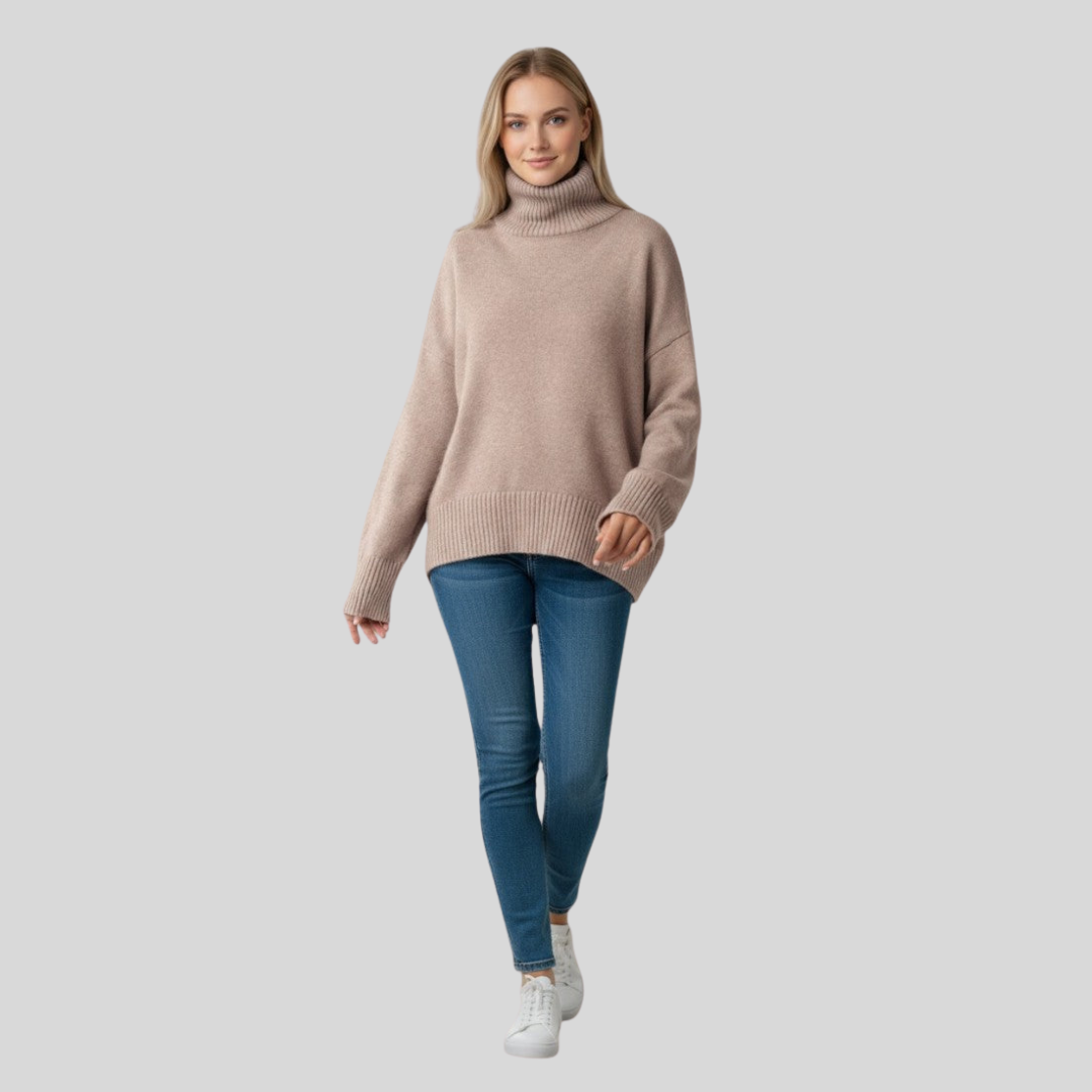 Emily | Women’s Modern Relaxed Fit Winter Turtlenecks Sweater