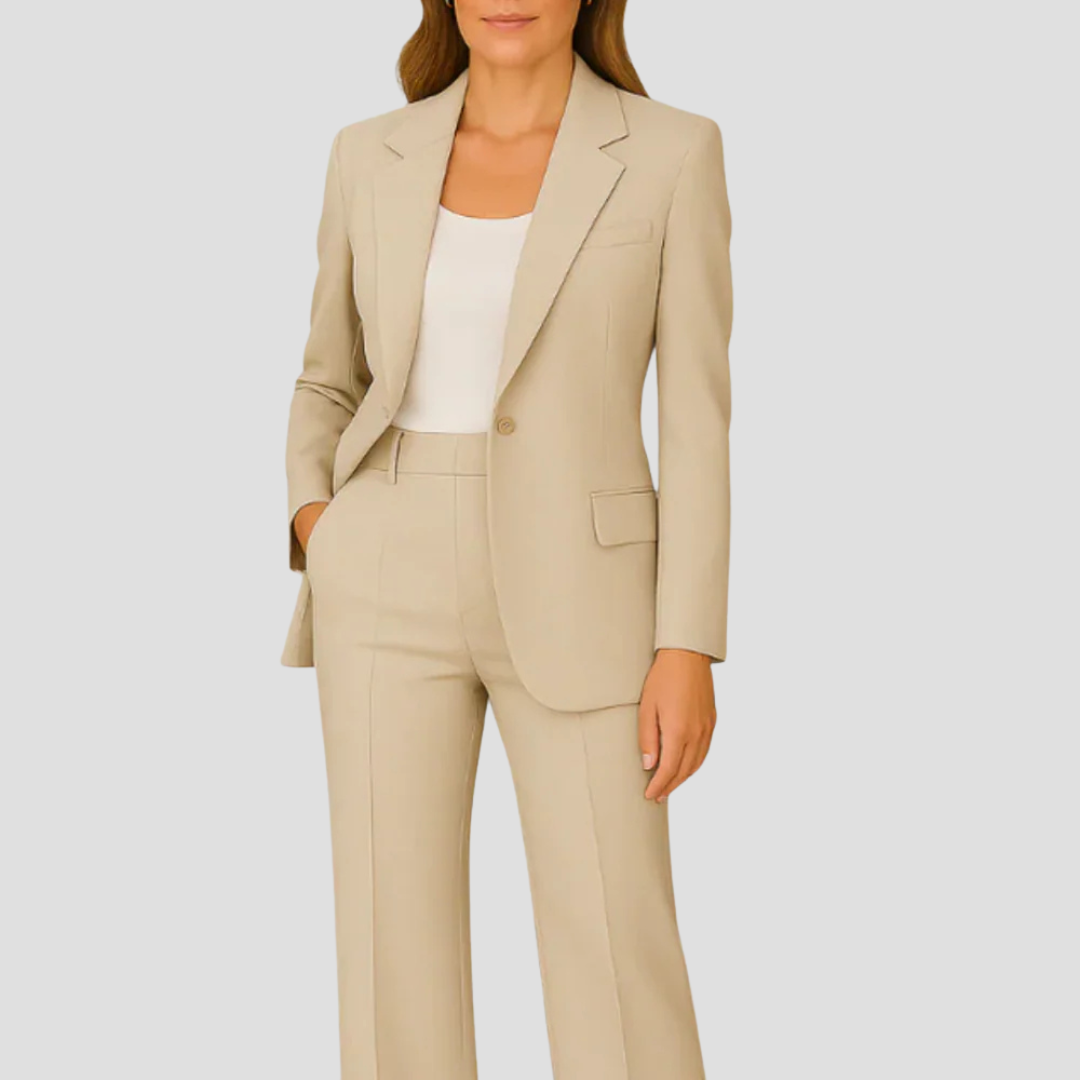Mabel | Women’s  Tailored Suit Set with Long Blazer
