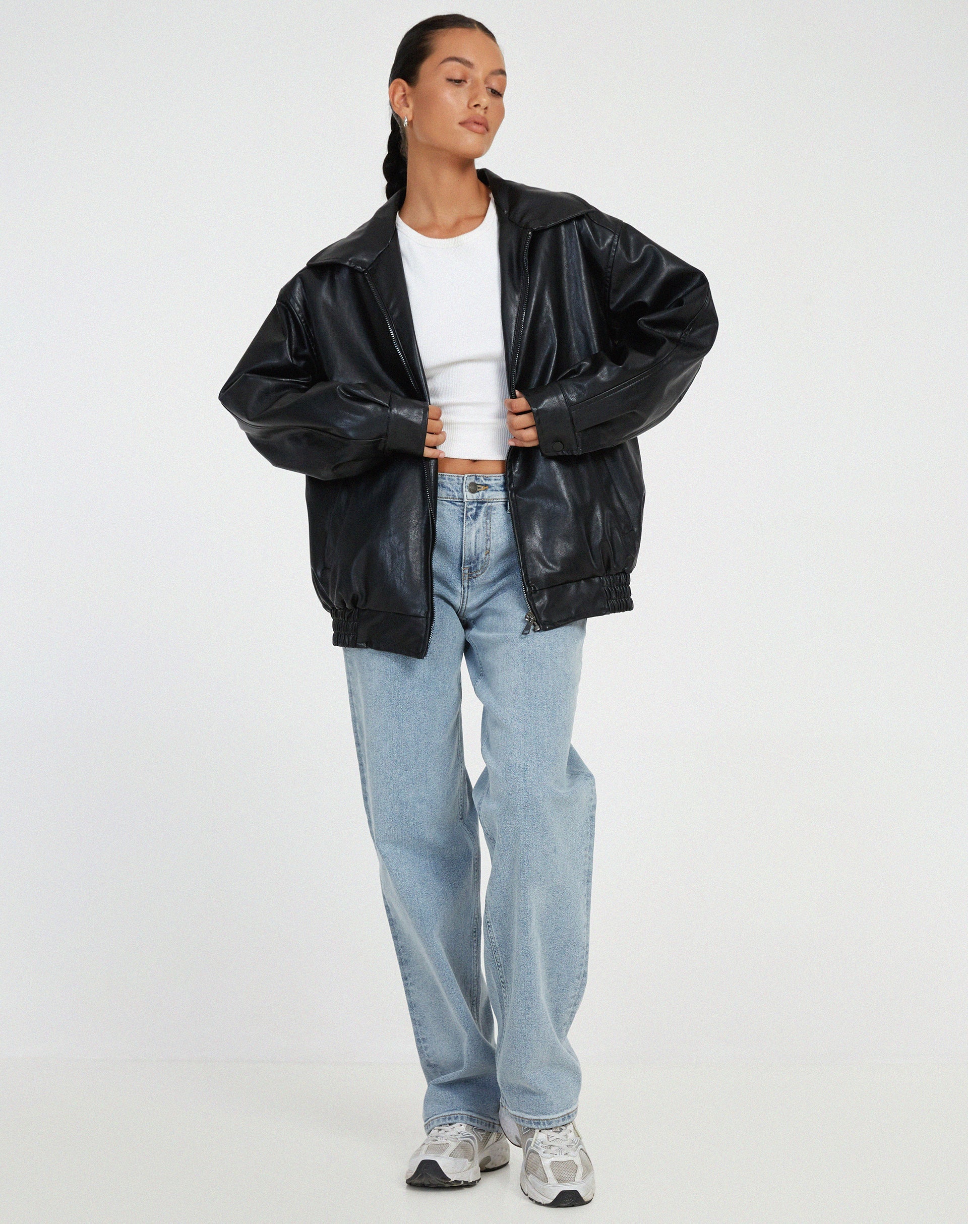Destiny | Women’s Oversized Leather Bomber Jacket