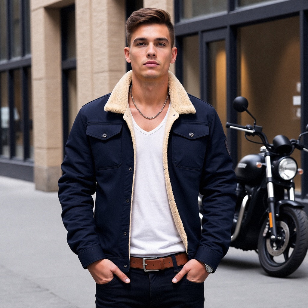 David | Warm Lined Outdoor Casual Jacket For Men
