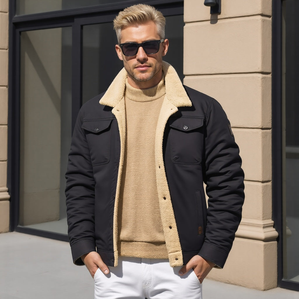 David | Warm Lined Outdoor Casual Jacket For Men