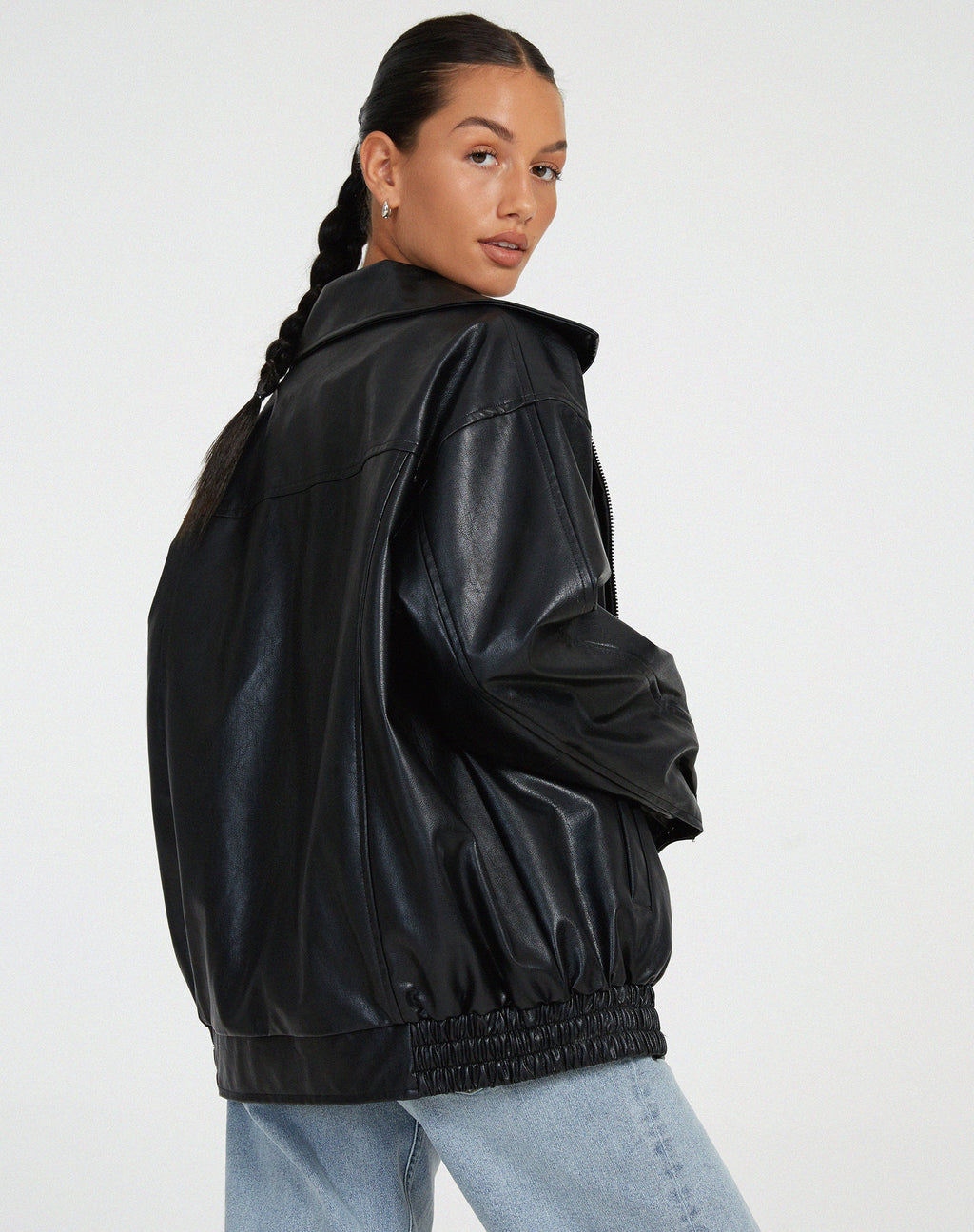 Destiny | Women’s Oversized Leather Bomber Jacket