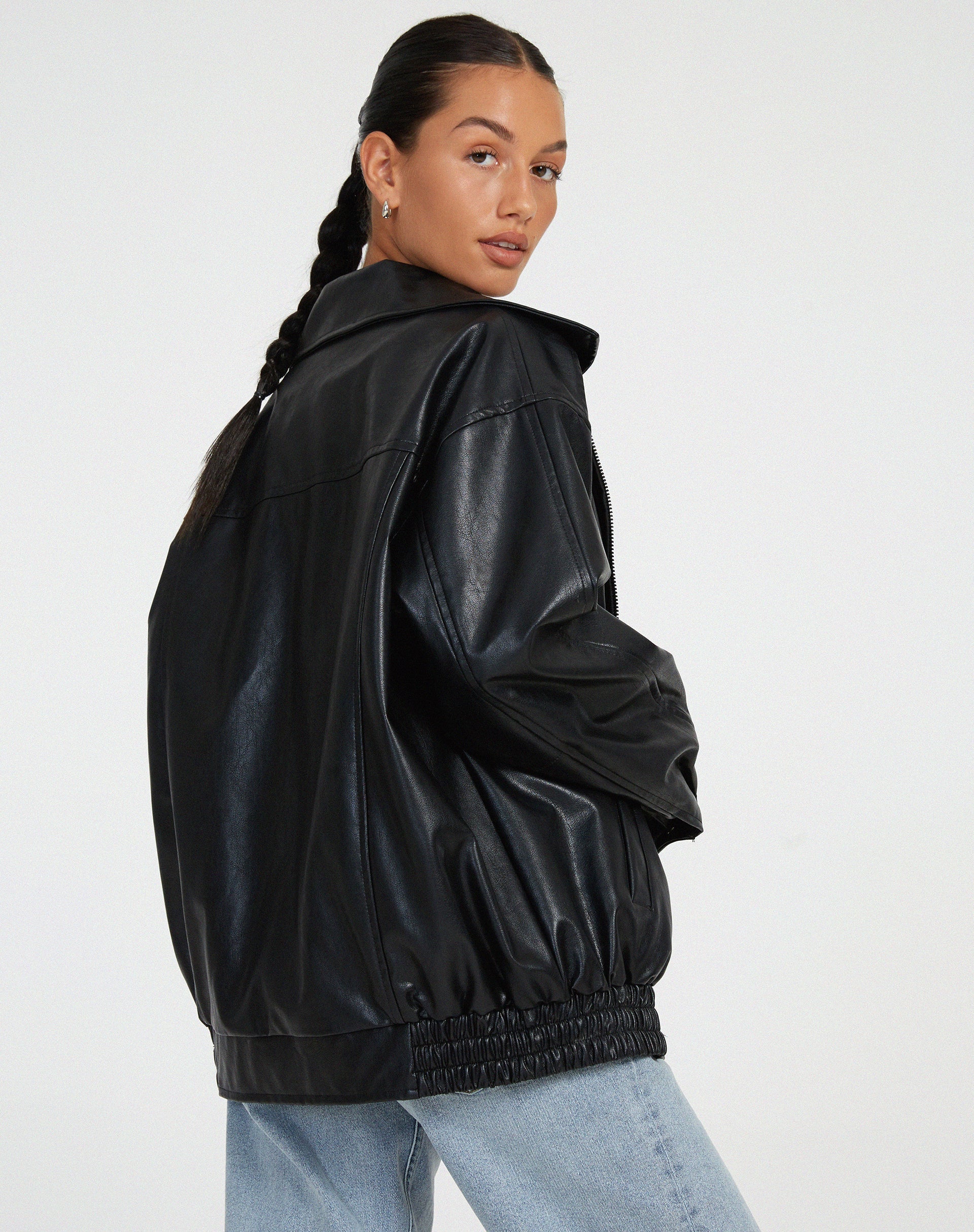 Destiny | Women’s Oversized Leather Bomber Jacket