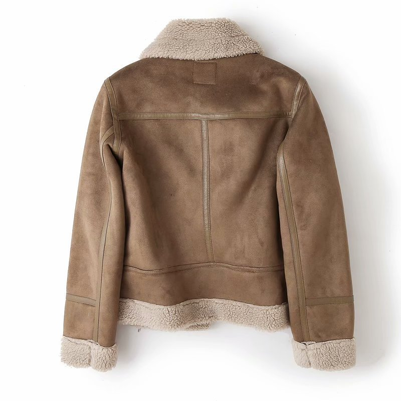 Hailey | Women’s Chic Shearling-Lined Moto Jacket