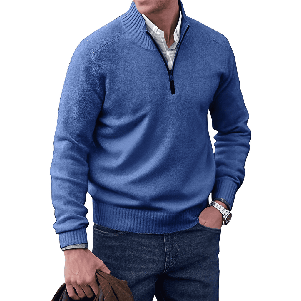 Nathan | Men’s Knitted Half-Zip Pullover Jumper